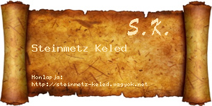 Steinmetz Keled névjegykártya